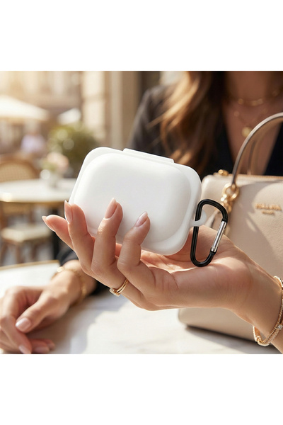 NOTHING Ear (a) Case with Strap Attachment Matte Silicone White