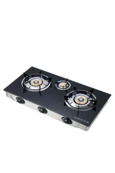 HOME MASTER 3-Burner Gas Stove with Glass Surface