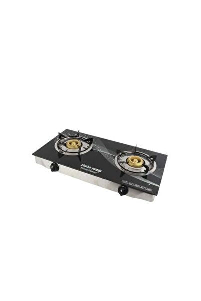 HOME MASTER Gas Stove 2 Burners with Glass Surface