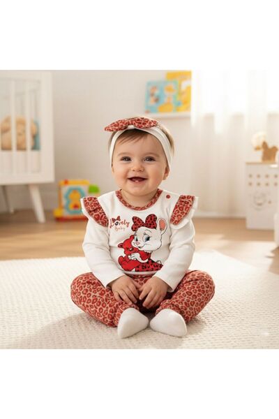 Lovely Baby Leopar Pamuk 3'lü Takım
