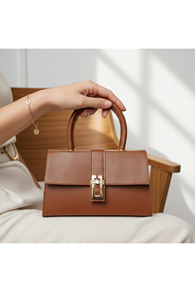 DUDYEN SHOES Women's Hand and Shoulder Bag with Tan Skin Accessories