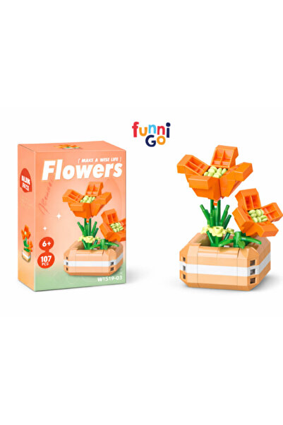FUNNIGO Lale Çiçek Model Karakter Figürü 3D Yapı Oyuncakları 107 Parça