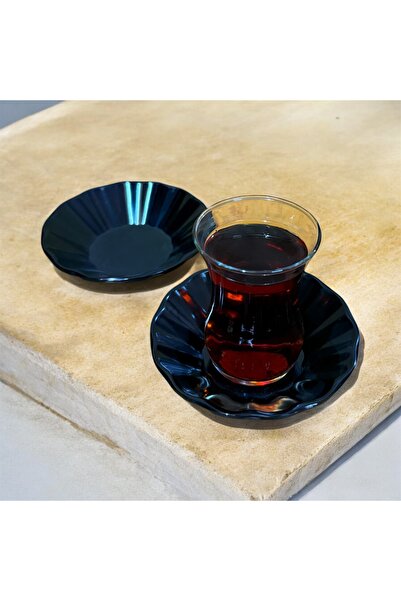 kahvehaneciler KÜLSAN ÇAY TABAĞI KIRILMAZ MELAMİN SİYAH RENK 50 ADET