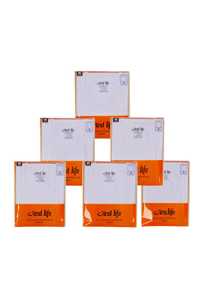 First Life Men's round neck half-sleeve First Life T-shirt (6 pieces)