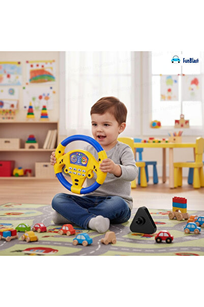 Royal Interactive Toy for Children Steering Wheel, Driving Learning Toy - Blu...