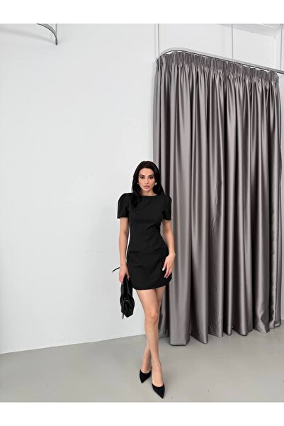 DAME Women's Trend Hourglass Model Balloon Sleeve Mini Dress