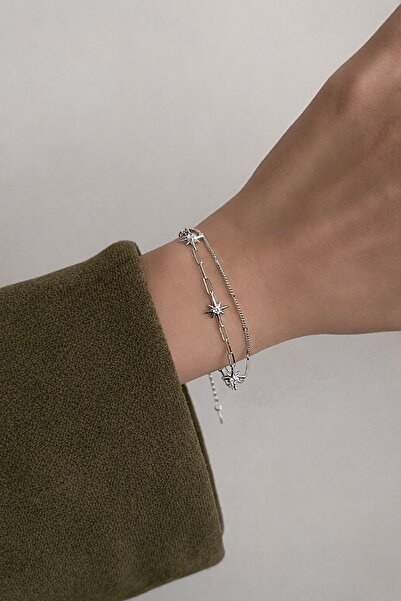 Okko Store Double Row Chain North Star Bracelet