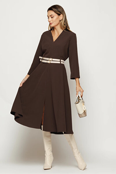 Ejolie Adara brown dress