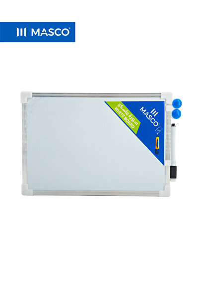 MASCO White Board 30x20cm with Marker, Eraser and 2 Magnetic Pins