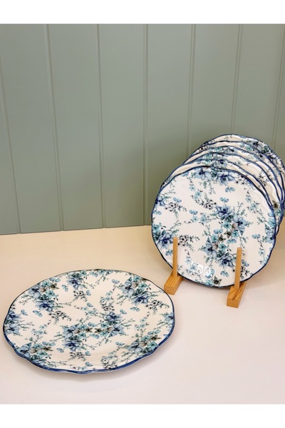 cicizuccaciye 7 Parça Porselen Pasta / Servis Seti