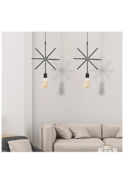 Hummer Pendant light, black steel color, E27 light base size