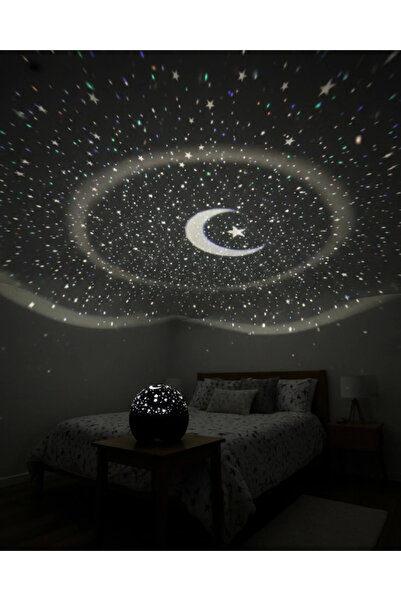 PONNA Fişli Yıldız Projektör Gece Lambası Müzikli