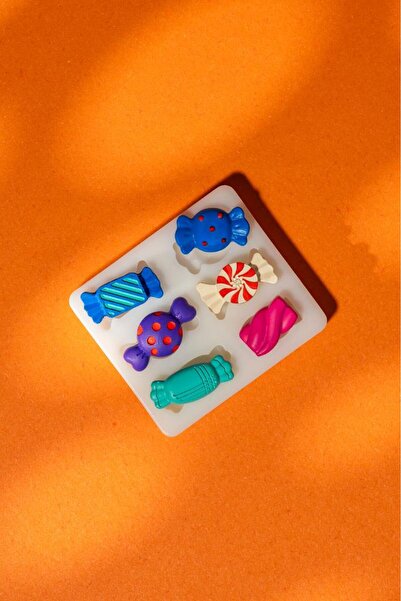 rufus concept Şeker Altılı Silikon Mum Kalıbı