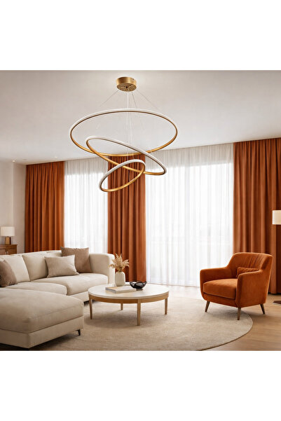 TREND KAFKAS VEGA TARÇIN Modern LED Sarkıt Avize – 3 Halkalı Tasarım