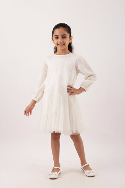 CoCo Girls Chiffon Floral embroidered Dress