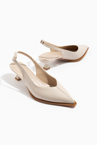 camaiore Pantofi cu toc mini pentru femei, bej, clasici, cu toc scurt, confor...