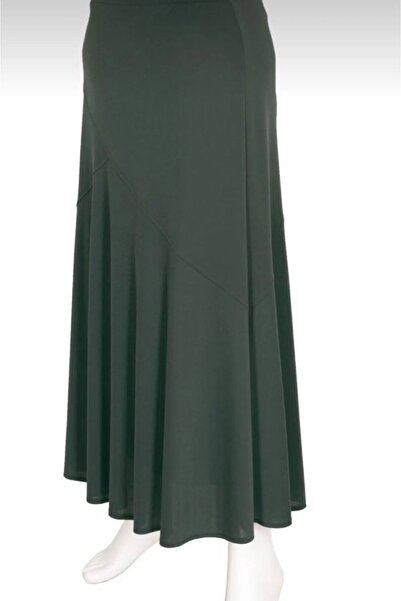 Nihomall20 Women's Firdevs Lined Cross Model Khaki Skirt