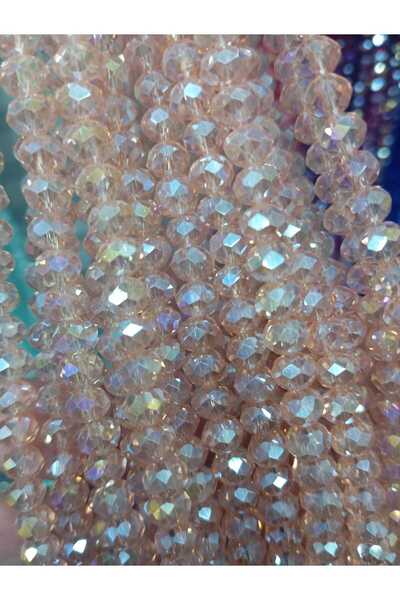 Ralp Moda Mărgele de cristal din sticlă de 6 mm, 20 șiruri CULOARE ȘAMPANIE