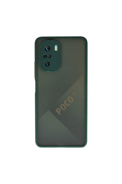 cepmoda Poco "F3" Mat Silicone Phone Case - Frosted Transparent Cover [Green]