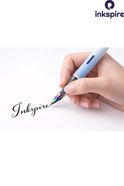inkspire Calligraphy Fountain Pen with Cartridge 1 Piece Pastel Color Gradient Calligraphy Set Line Writing Art Cut Tip