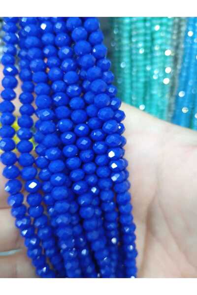 Ralp Moda 6 χιλιοστά Γυάλινες Κρυστάλλινες Χάντρες 10 Σειρές ΗΛΕΚΤΡΙΚΟ ΜΠΛΕ