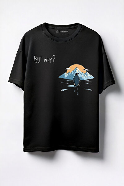 Merch&ice Νιχιλιστικό μπλουζάκι Unisex με στάμπα πιγκουίνου σε μεγάλο μέγεθος