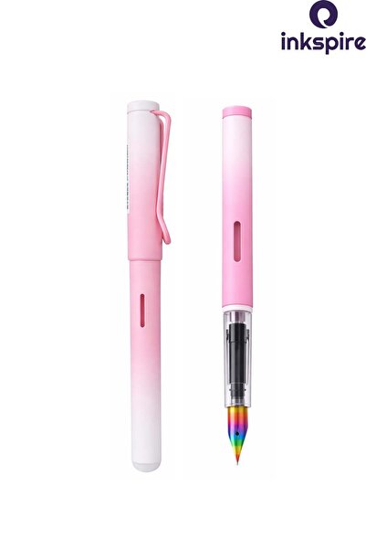 inkspire Calligraphy Fountain Pen with Cartridge 1 Piece Pastel Color Gradien...