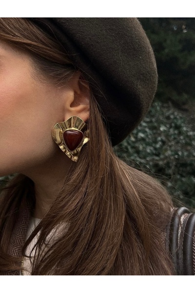 Les Séduisantes c.a. Mineli Gold Vintage Altın Kaplama Küpe VIP