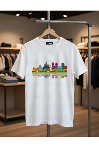 playwear Unisex Comfortable Fit Paris Cartoon Character Printed T-Shirt