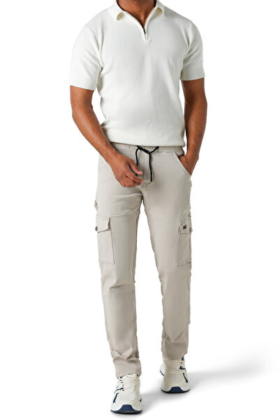 hendam Men's casual comfortable trousers with elastic waistband and drawstrings