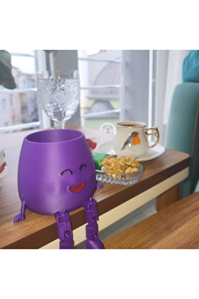 3D GÜLEN AYAKLI SAKSI - MİNİ VAZO