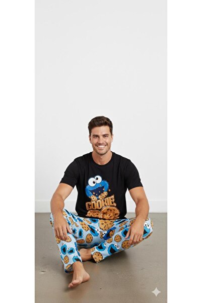 PEMBİŞ HOMEWEAR طقم بيجامة رجالي من ذا كوكيز