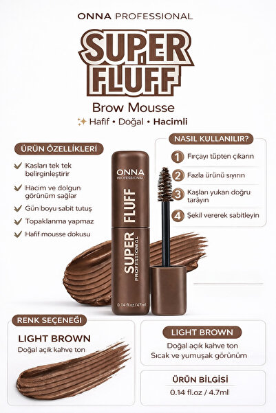 Sibelon Super Fluff Kaş Maskarası – Hacim & Sabitleyici Etkili Brow Gel 4.7 ml
