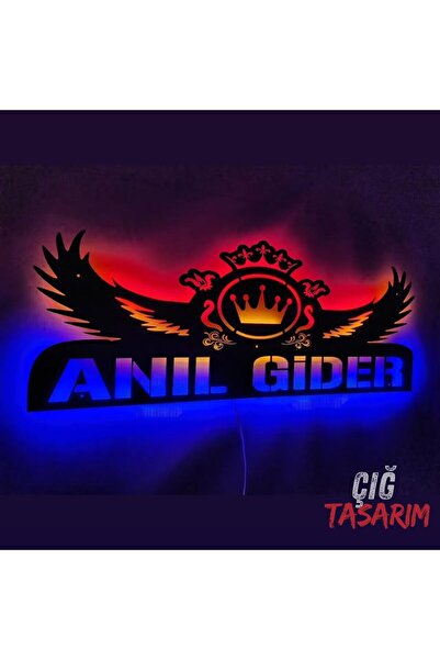 Çığ Tasarım Led Işıklı Tablo v2 Taç Kanat Isimli Duvar Süsü Dekorasyon