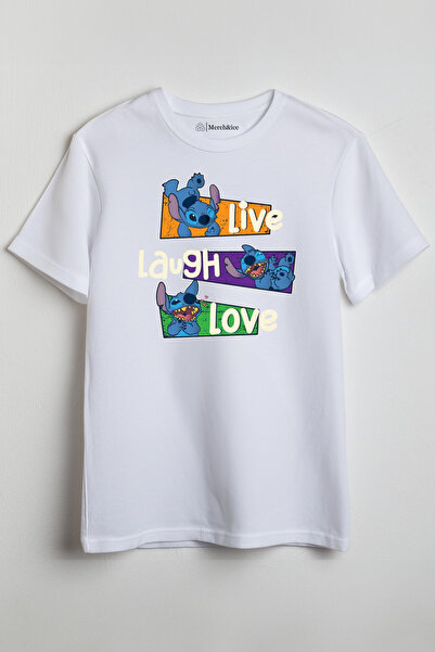 Merch&ice Tricou unisex cu imprimeu Live Laugh Love