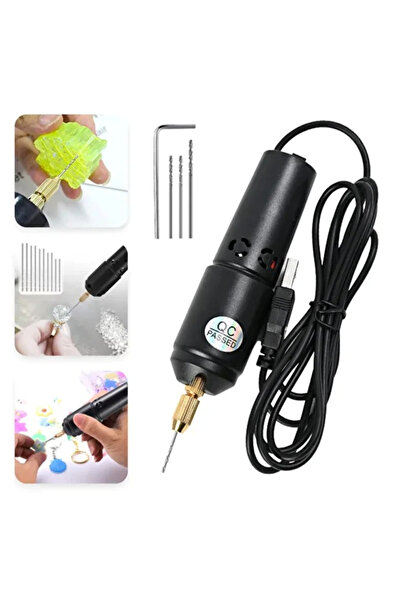 Empressco 1.5 Metre Kablolu Mini Drill Matkap Ahşap,Epoksi,Plastik 3 Adet Uç ...