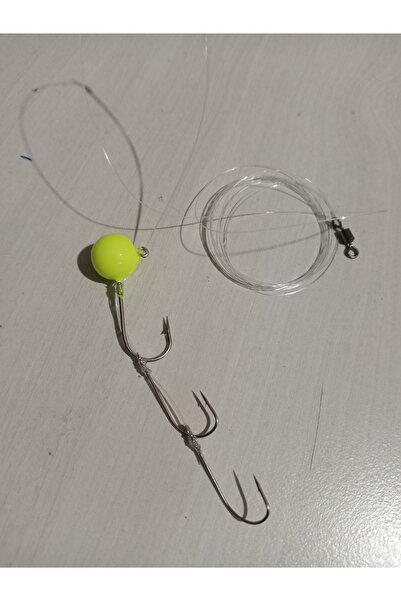 EL YAPIMI Çinekop lüfer zokası - glowlu 3 iğneli zoka 10 gram