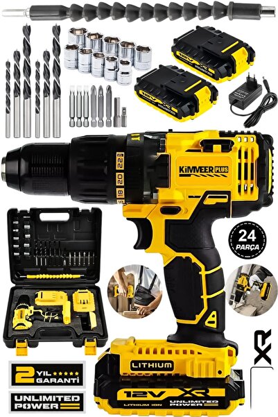 Saule Kimmer Plus 12v 1.5 Ah Metal Şanzıman Çift Akülü Şarjlı 24 Parça Akülü ...