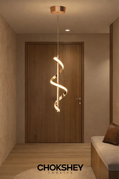 Onba Modern Spiral Tek Sarkıt Led Avize | Minimal Şıklık, Maksimum Etki
