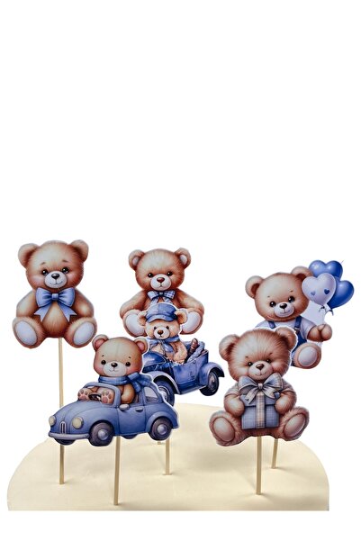 OGELAPARTY Konsept pasta kürdanı-Kişiye Özel Pasta Kürdanı Seti–Doğum Günü,Ba...