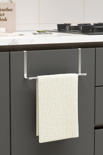 Hill Homes Askılı Havlu Rafı Dolap Askısı Bez Askılık Mutfak Düzenleyici Havl...
