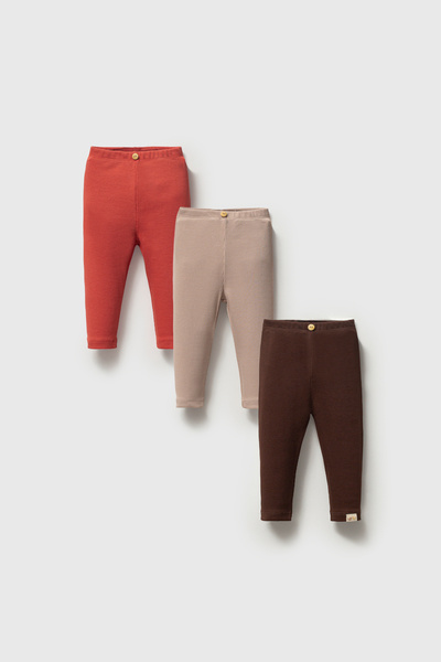 Alya&Alin Baby 3-Piece Ribbed Flexible Baby Tights 0-2 Years