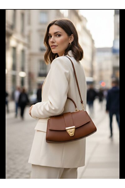 eflanmoda Women's Daily and Special Occasion Hand and Shoulder Bag with Gold ...