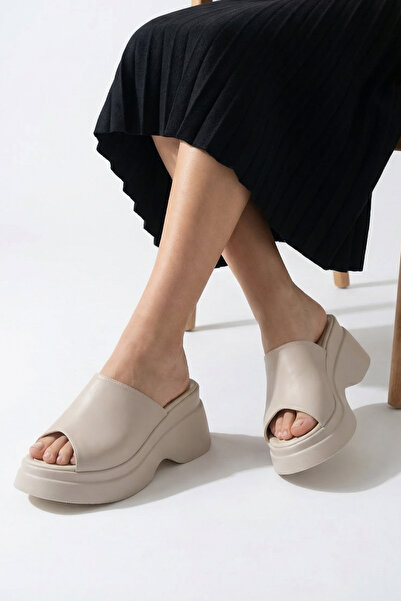 Riccon Women's Slippers 0012905 Beige