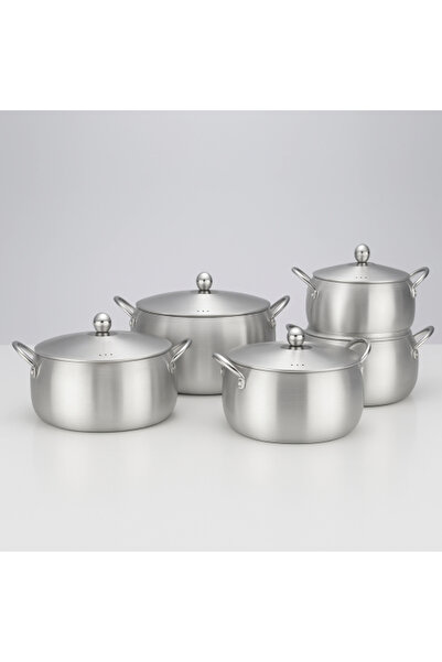 HOME MASTER 5-Piece Cooking Set Aluminum