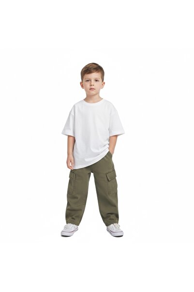 Leni Kids بنطلون أخضر مع جيوب للشحن