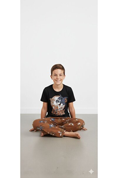 PEMBİŞ HOMEWEAR طقم بيجامة للأولاد من توم وجيري، مجموعة عائلية