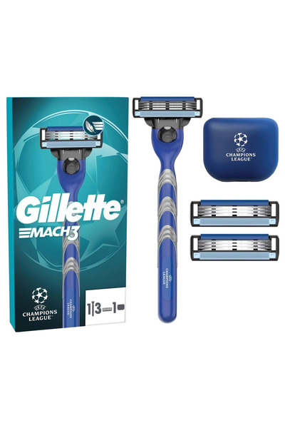 Gillette ماكينة حلاقة ماتش 3 للرجال إصدار خاص لدوري أبطال أوروبا (3 رؤوس)