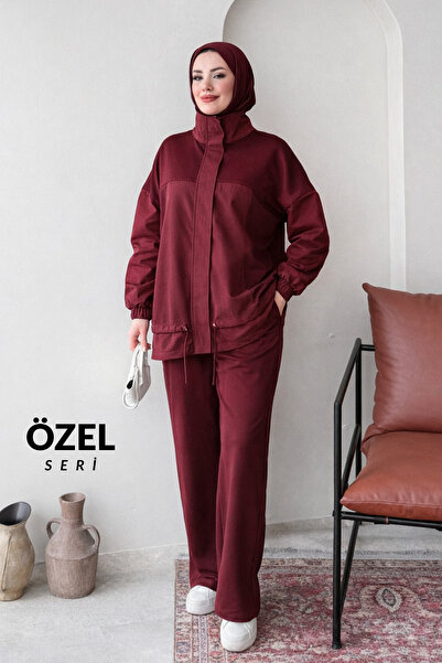 Mogi Butik Garni Parachute Detailed Lace-Up Hijab Women's Oversize Suit 3162 ...