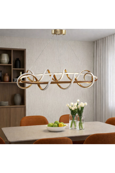 TREND KAFKAS Wave bronz tarçın Modern LED Sarkıt Avize yemek masası tasarım